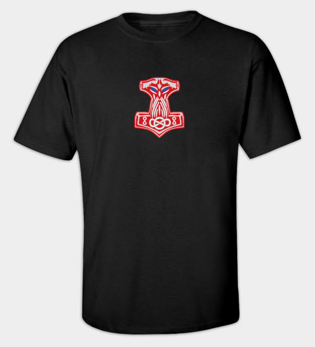 Thor's Hammer Embroidered T-Shirt