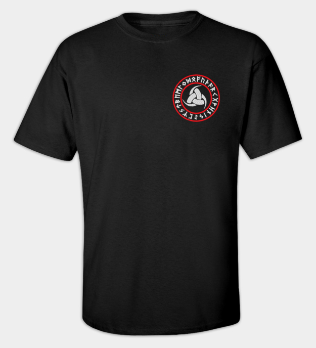 Triple Horn of Odin Embroidered T-Shirt