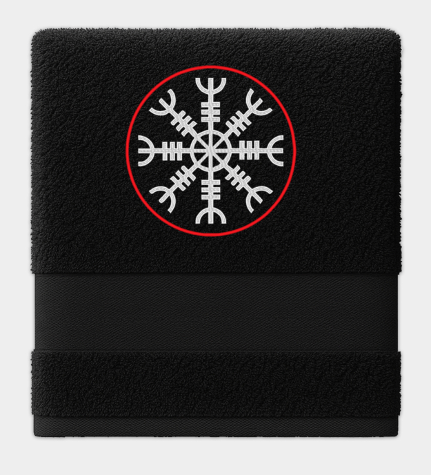 Helm of Terror Embroidered Towel