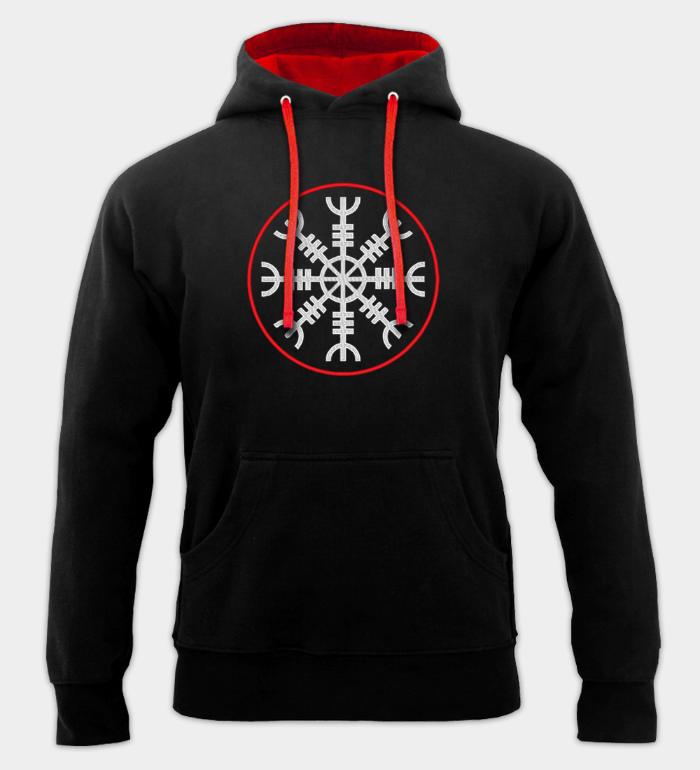 Ægishjálmur - Helm of Terror Embroidered Hoodie Ægishjálmur - Helm of Terror Embroidered Hoodie