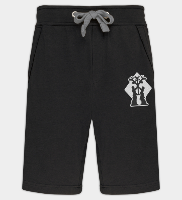 Algiz Motif Embroidered Bermuda Shorts