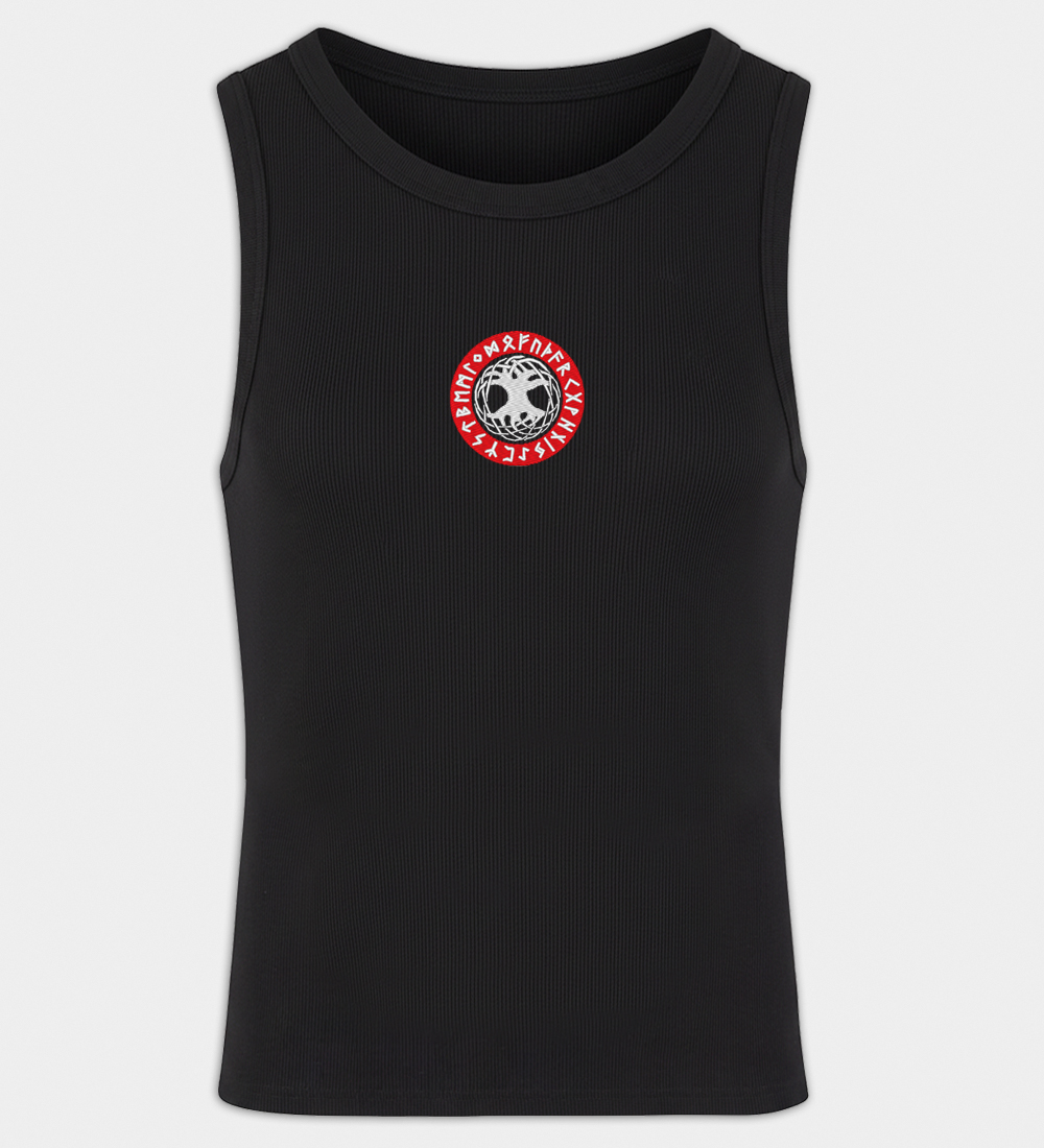Runic Yggdrasil Embroidered Men's Tank Top Runic Yggdrasil Embroidered Men's Tank Top