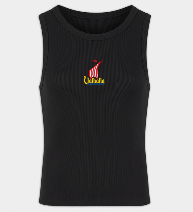Valhalla Dragon Ship Embroidered Men's Tank Top