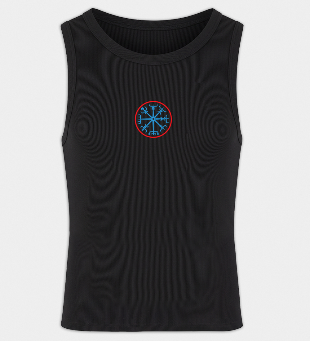 Vegvísir Embroidered Men's Tank Top Vegvísir Embroidered Men's Tank Top