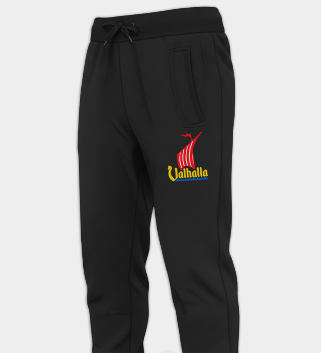 Valhalla Dragon Ship Embroidered Joggers
