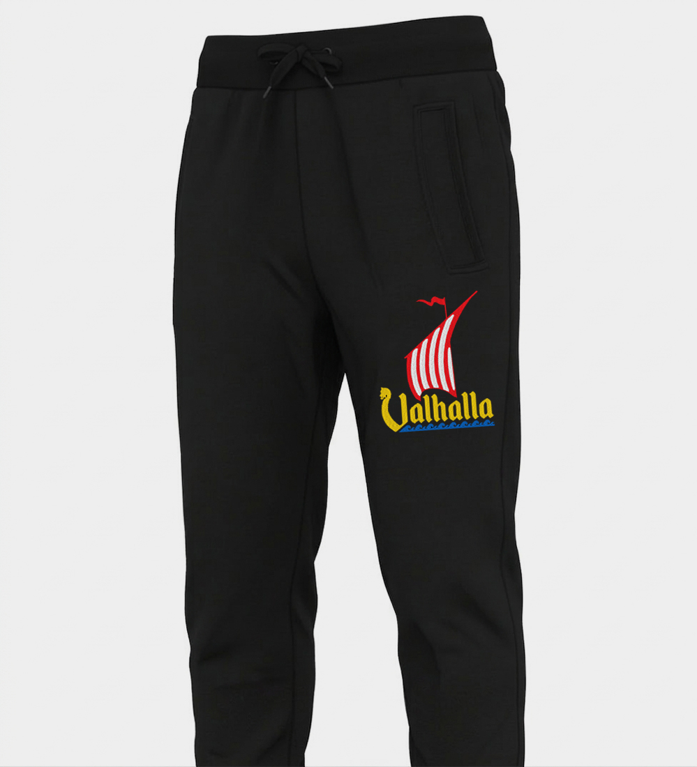 Viking Dragon Ship Embroidered Joggers Viking Dragon Ship Embroidered Joggers